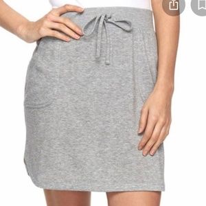 NWOT Sonoma Gray French Terry Pull-On Skirt